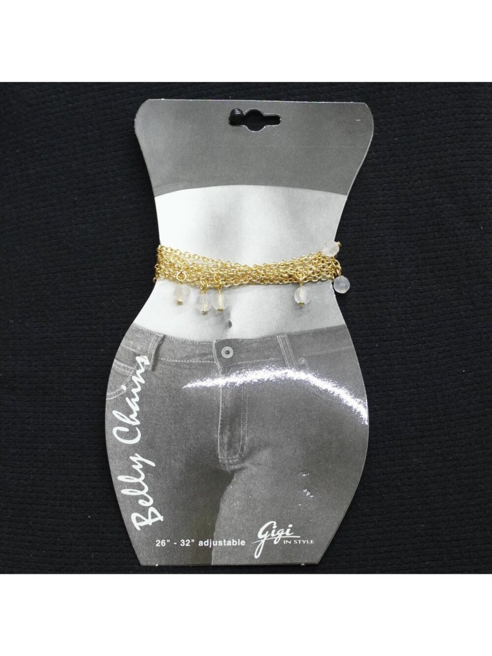 NWT Gigi Adjustable Bead Belly Chain Gold / Off White - Picture 1 of 2